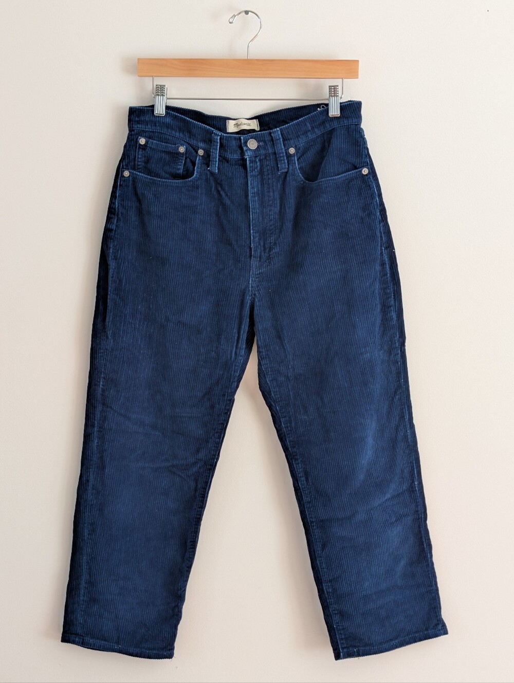 Madewell Blue Corduroy Dad Jean Pant